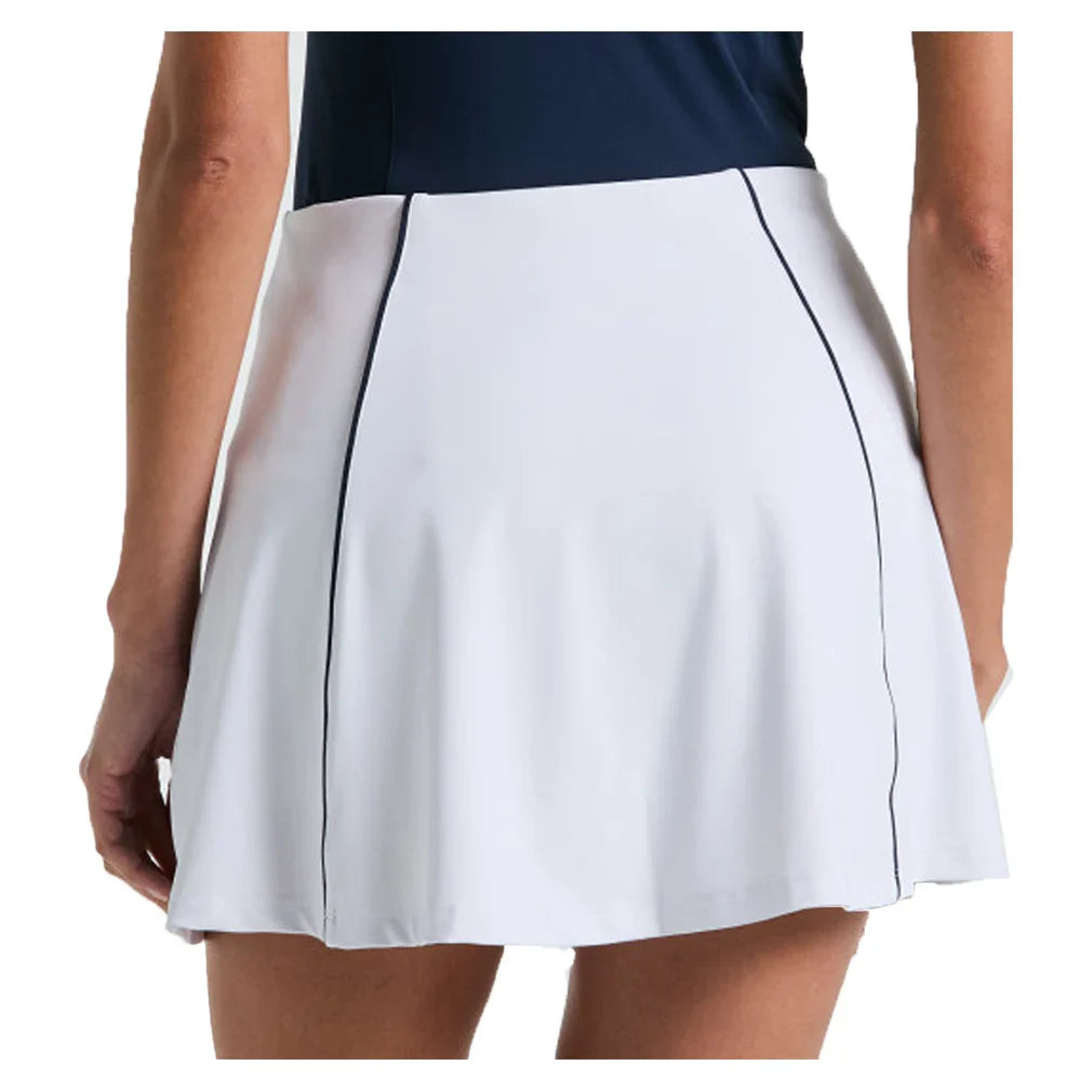 Women`s Essentials Colorblock Flounce 15 Inch Tennis Skort Bright White Apparel Penguin