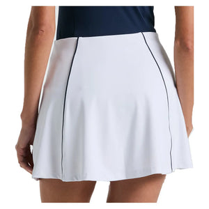 Women`s Essentials Colorblock Flounce 15 Inch Tennis Skort Bright White Apparel Penguin