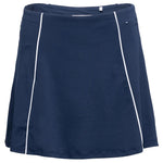 Women`s Essentials Colorblock Flounce 15 Inch Tennis Skort Black Iris Apparel Penguin