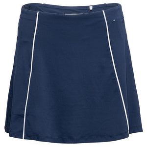 Women`s Essentials Colorblock Flounce 15 Inch Tennis Skort Black Iris Apparel Penguin