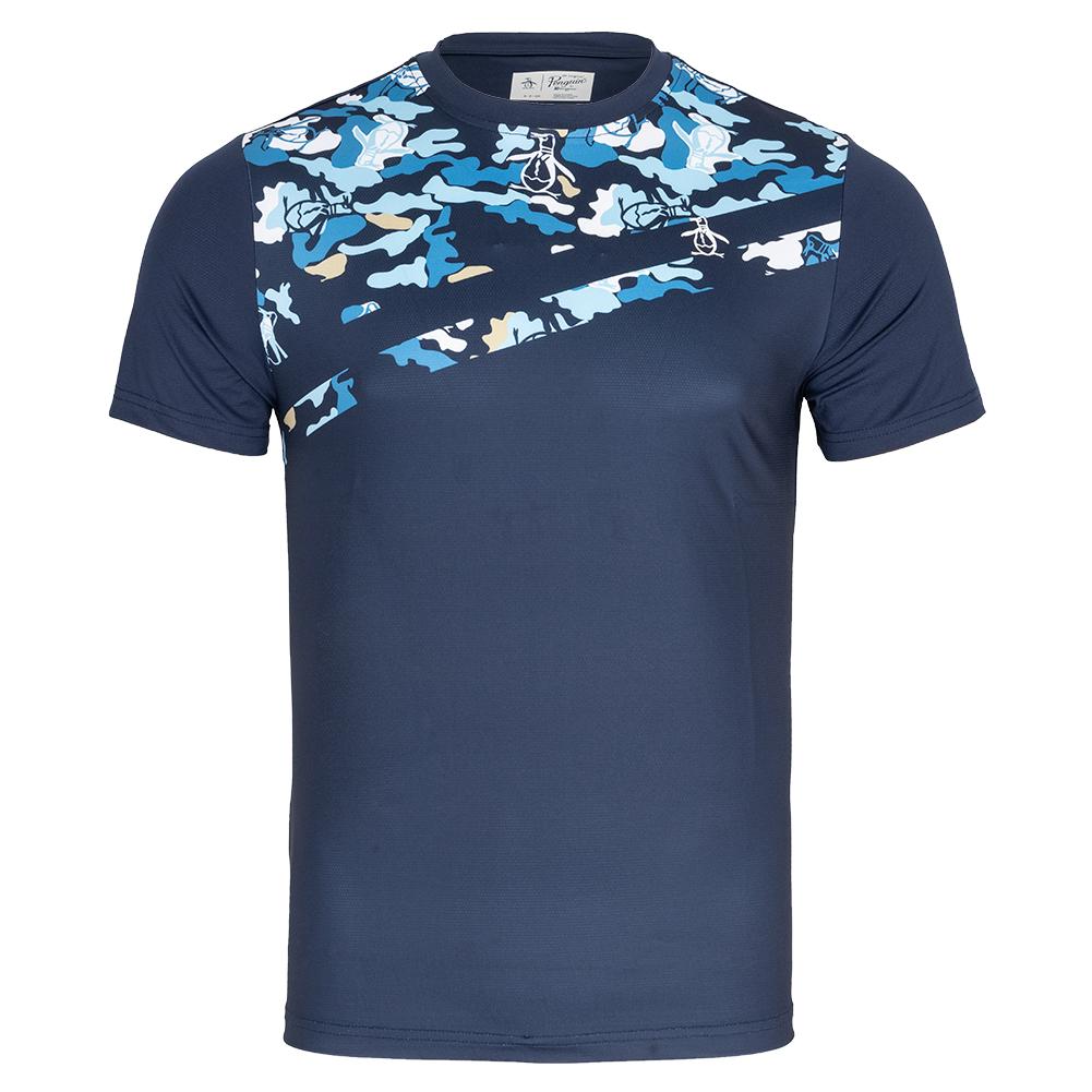 Men`s Performance Camo Block Tennis Top Apparel Penguin