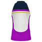 Womens Color Block Zip Halter Tennis Tank Purple Cactus Flower Apparel Penguin