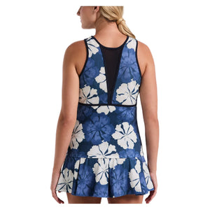 Women`s Fuji Floral Jacquard Tennis Tank Black Iris Apparel Penguin