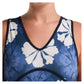 Women`s Fuji Floral Jacquard Tennis Tank Black Iris Apparel Penguin