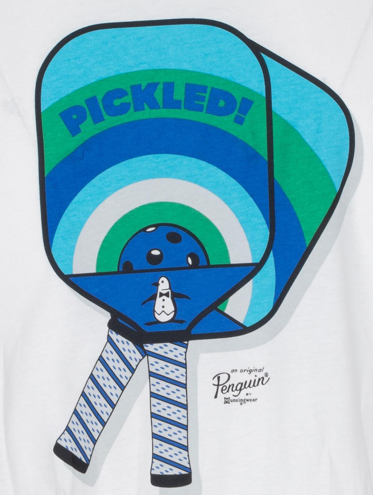 Men's Short Sleeve PB Back Graphic Tennis Top Bright White Apparel Penguin