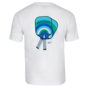 Men's Short Sleeve PB Back Graphic Tennis Top Bright White Apparel Penguin