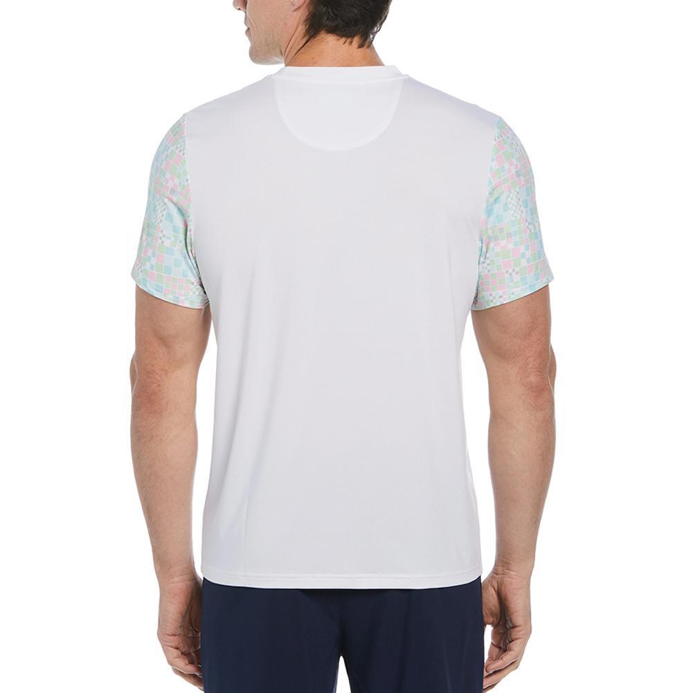 Men's Short Sleeve Performance Checkerboard Block Tennis Crew Apparel Penguin