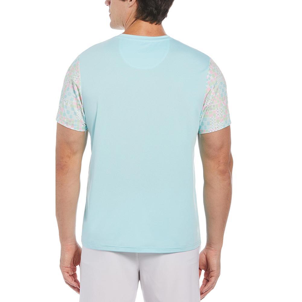 Men's Short Sleeve Performance Checkerboard Block Tennis Crew Apparel Penguin