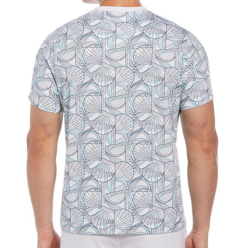 Men's Short Sleeve Performance Racquet Blocked Tennis Crew Bright White Apparel Penguin