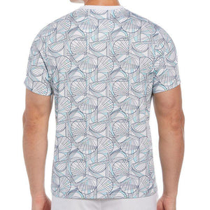 Men's Short Sleeve Performance Racquet Blocked Tennis Crew Bright White Apparel Penguin