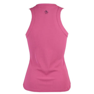 Women's Essential Rib Tennis Tank Cheeky Pink Apparel Penguin