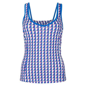 Women's Printed Sweetheart Neckline Tennis Tank with Back Knot Nebulas Apparel Penguin