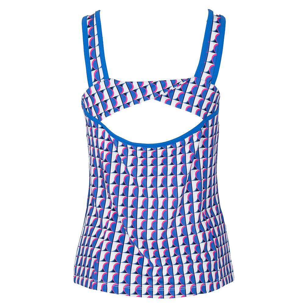 Women's Printed Sweetheart Neckline Tennis Tank with Back Knot Nebulas Apparel Penguin