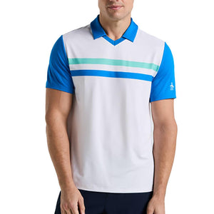 Men`s Performance Heritage Block Tennis Polo Bright White Apparel Penguin