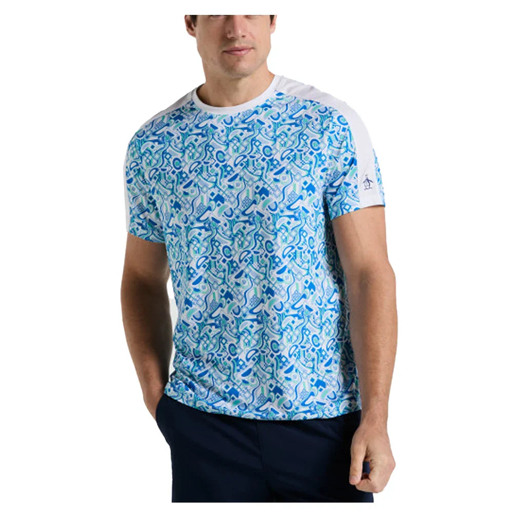 Men`s Mid-Century Tennis Crew Bright White Apparel Penguin