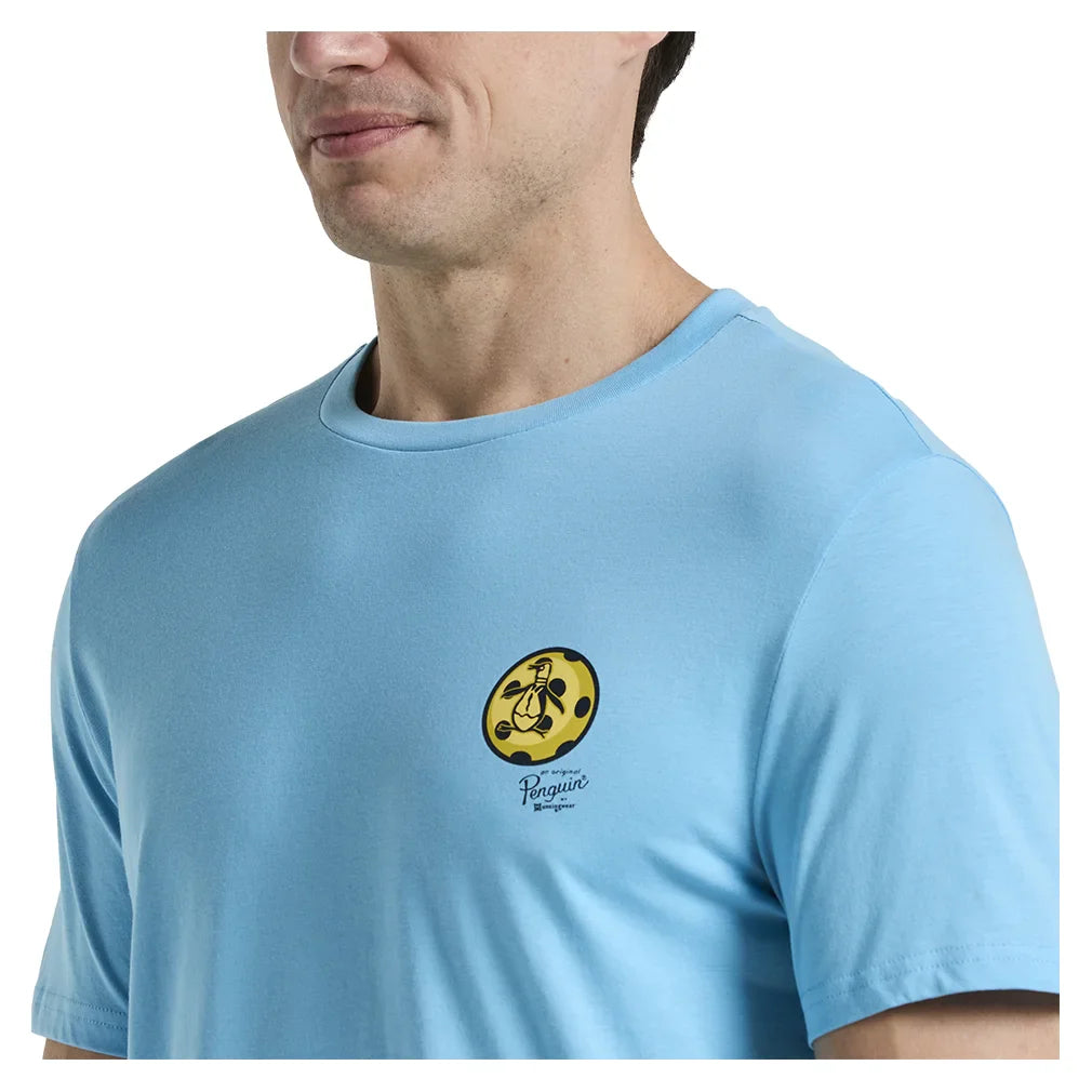Men`s Paddle DBL Graphic Tee Blue Grotto Apparel Penguin