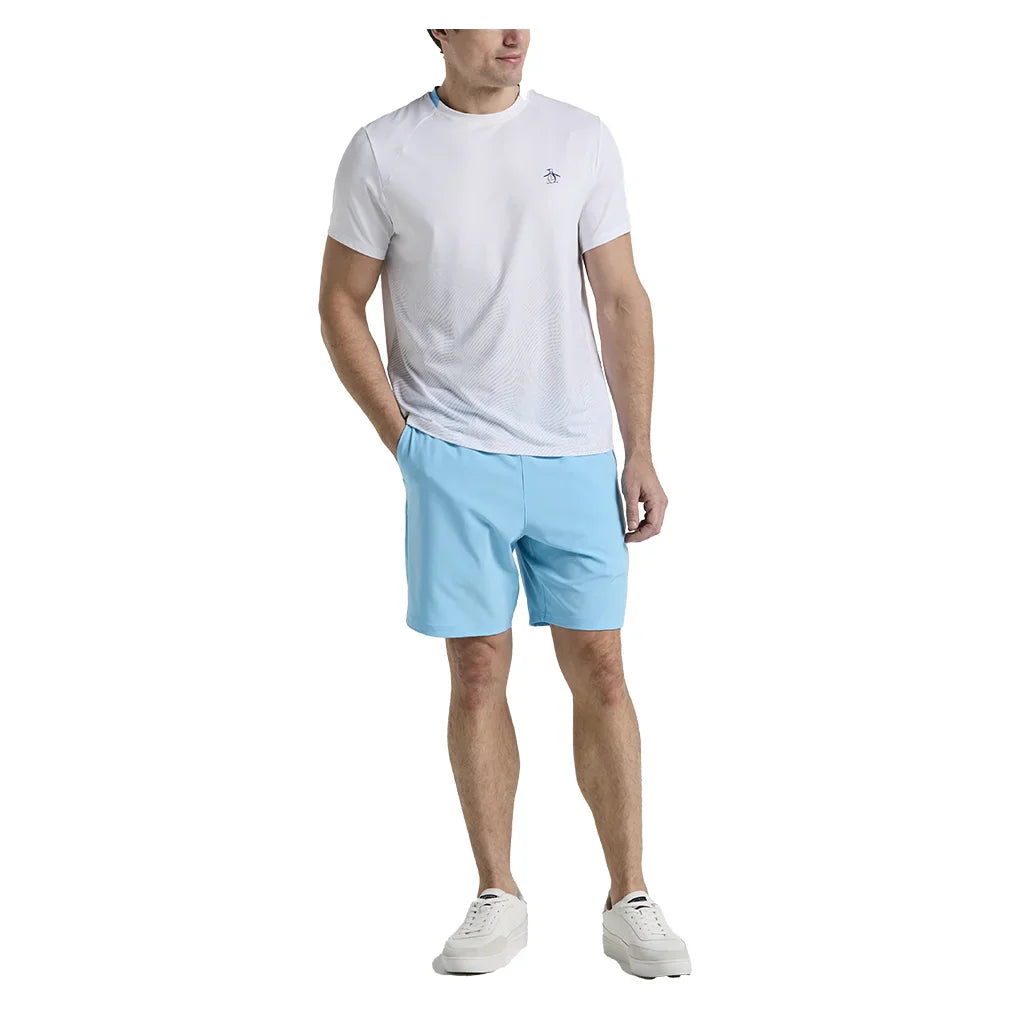 Men`s Performance Ombre Block Tennis Crew Bright White Apparel Penguin