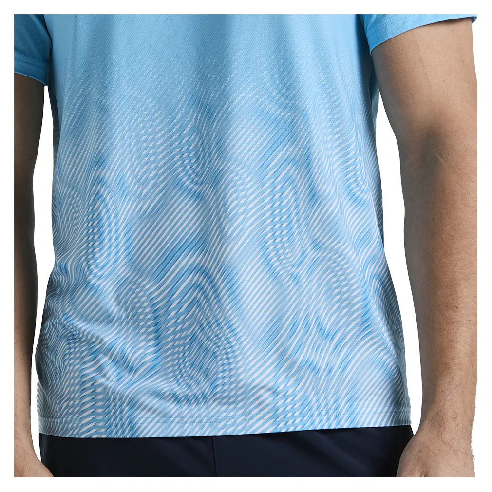 Men`s Performance Ombre Block Tennis Crew Blue Grotto Apparel Penguin