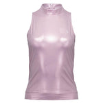 Women`s Metallic Tennis Tank Charm Pink Apparel Penguin
