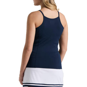 Women`s Essentials Tennis Tank with Mesh Black Iris Apparel Penguin