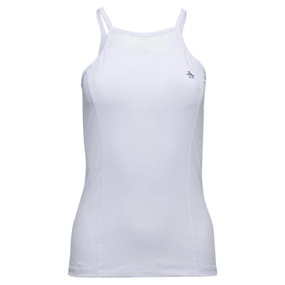 Women`s Essentials Tennis Tank with Mesh Bright White Apparel Penguin