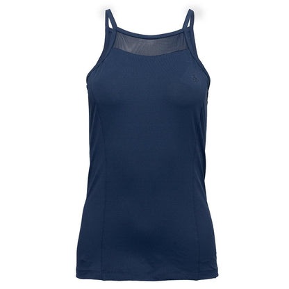 Women`s Essentials Tennis Tank with Mesh Black Iris Apparel Penguin