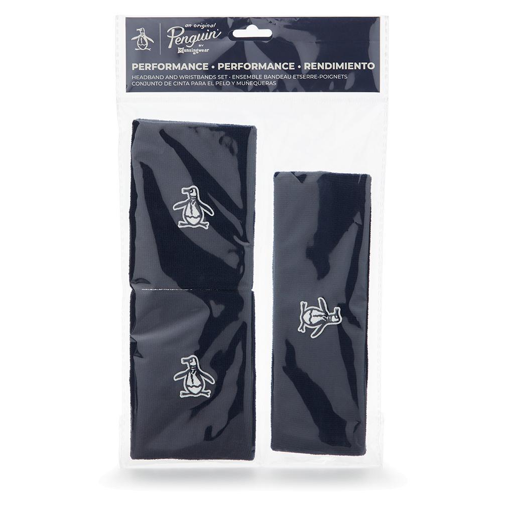Men`s Solid Head and Wristband Set Accessories Penguin