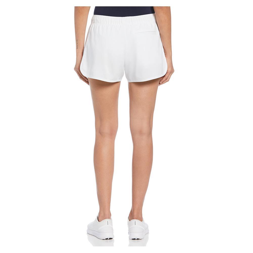 Women's Drawstring 4 Inch Tennis Short Bright White Apparel Penguin