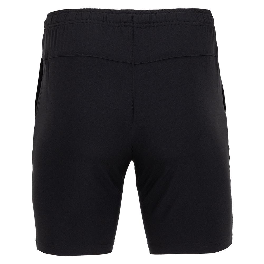Men's Solid Performance 8 Inch Tennis Short Caviar Apparel Penguin
