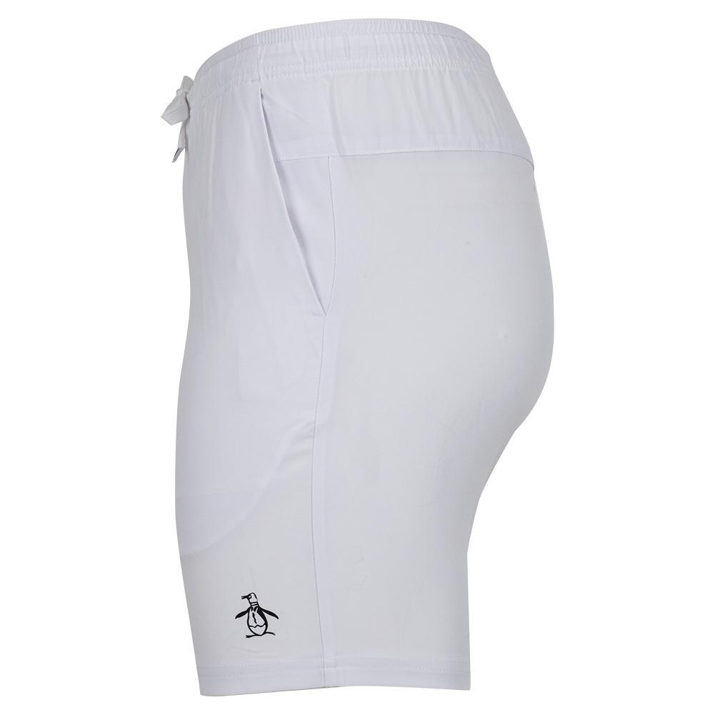 Men's Solid Performance 8 Inch Tennis Short Bright White Apparel Penguin