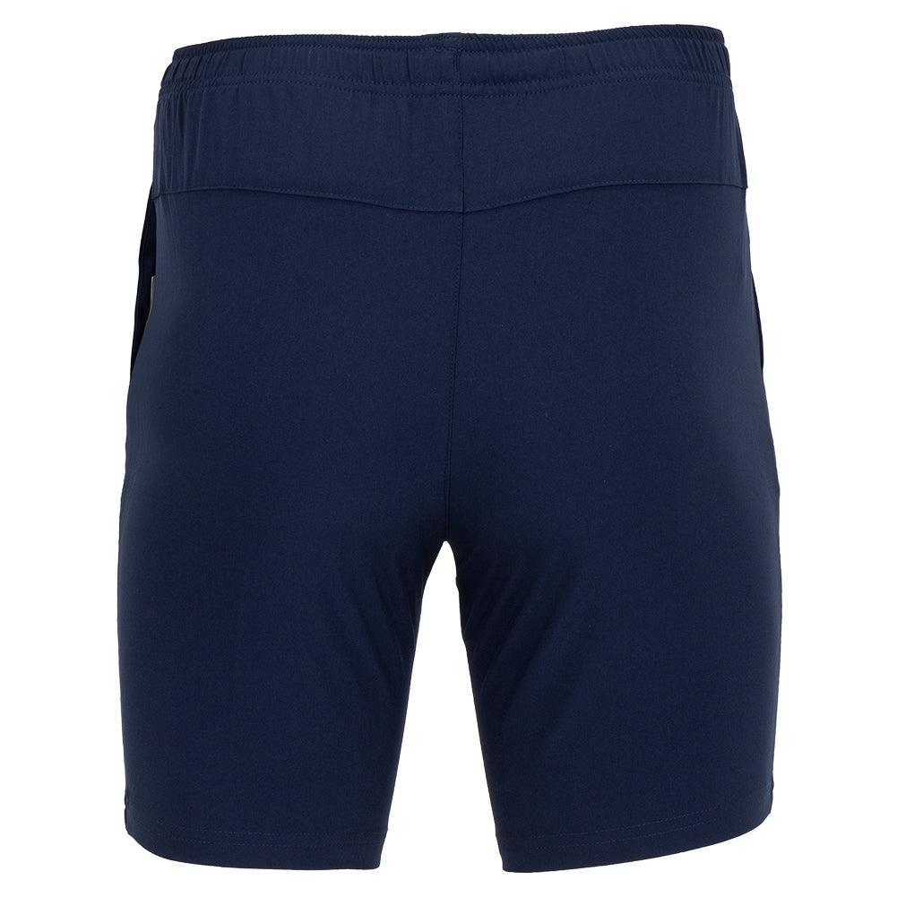 Men's Solid Performance 8 Inch Tennis Short Black Iris Apparel Penguin
