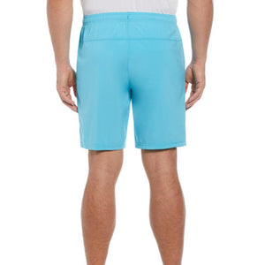 Men's Solid 8 Inch Tennis Short Blue Grotto Apparel Penguin