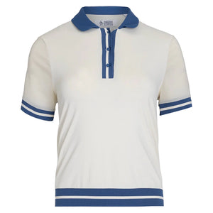 Women's Short Sleeve Waist Length Tennis Polo Silver Birch Apparel Penguin