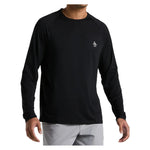 Men's Solid Performance Long Sleeve Tennis Raglan Caviar Apparel Penguin