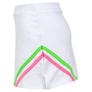 Girls' Chevron Flat Tennis Skort White Apparel Little Miss Tennis