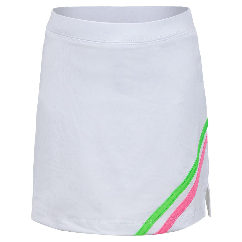Girls' Chevron Flat Tennis Skort White Apparel Little Miss Tennis
