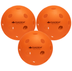 Power 3 Pack Indoor Pickleball Balls Orange Diadem