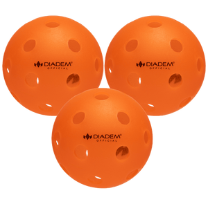 Power 3 Pack Indoor Pickleball Balls Orange Diadem