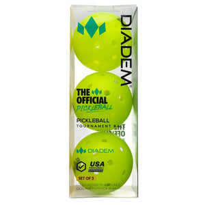 Power 3 Pack Pickleball Balls Neon Diadem