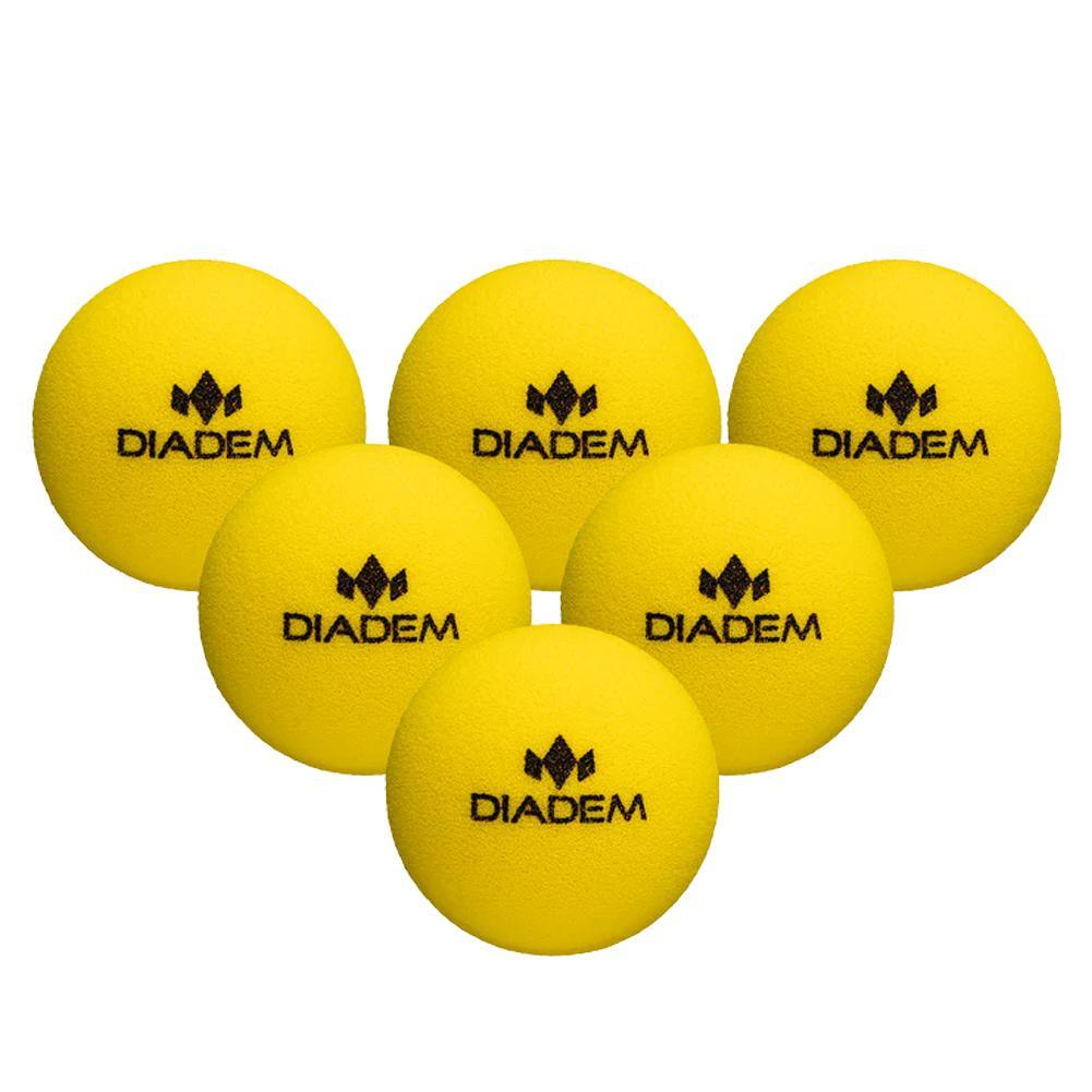 Official Quiet Pickleball 6 Pack Yellow Balls Diadem