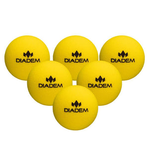 Official Quiet Pickleball 6 Pack Yellow Balls Diadem