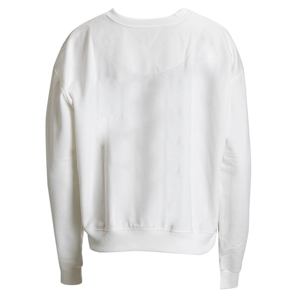 White - Women's Pickleball Paddles Sweatshirt Ivory Apparel CourtLife