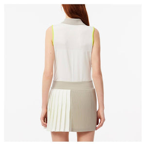 Women's Ultra-Dry UPF30 Tech Tennis Polo White and Hammam Apparel Lacoste