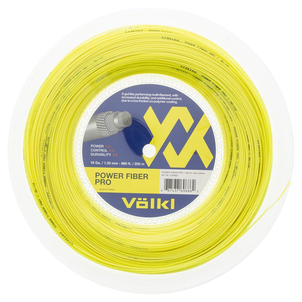 Power Fiber Pro Neon Yellow Tennis String Reel Strings Volkl