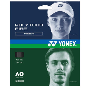POLYTOUR FIRE 125 Tennis String Black Strings Yonex