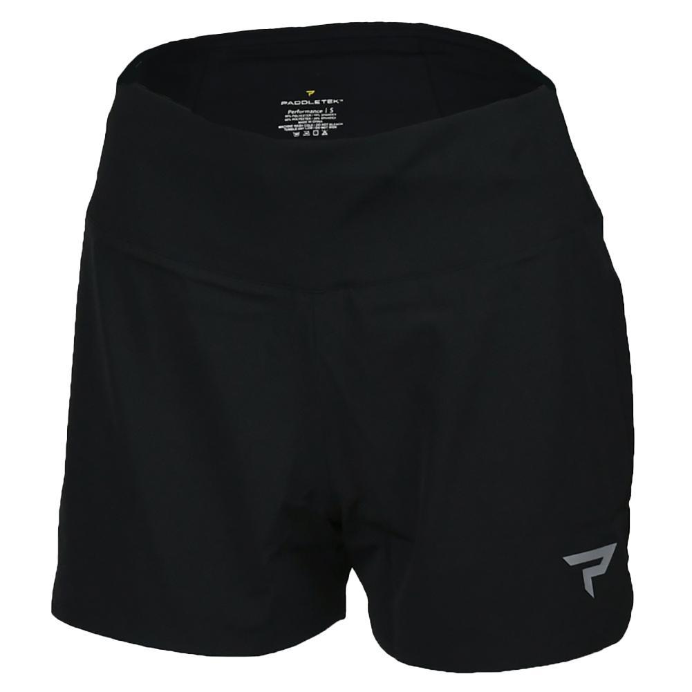 Womens Base Level Performance Tennis Short Black Apparel Paddletek
