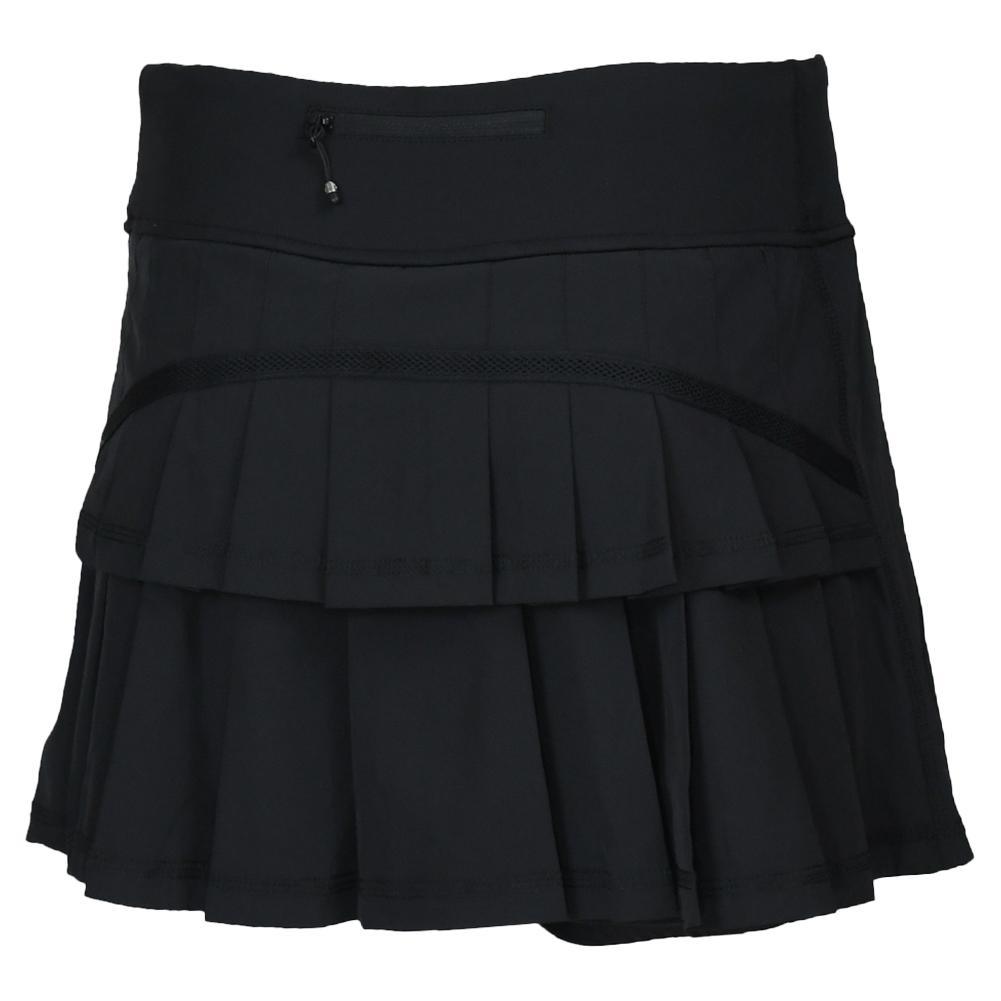 Womens Performance Tennis Skort Black Apparel Paddletek
