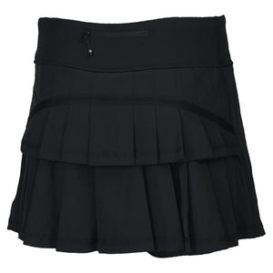 Womens Performance Tennis Skort Black Apparel Paddletek