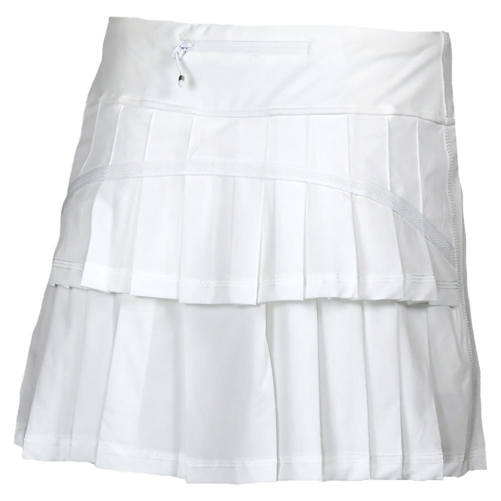 Womens Performance Tennis Skort White Apparel Paddletek