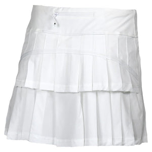 Womens Performance Tennis Skort White Apparel Paddletek